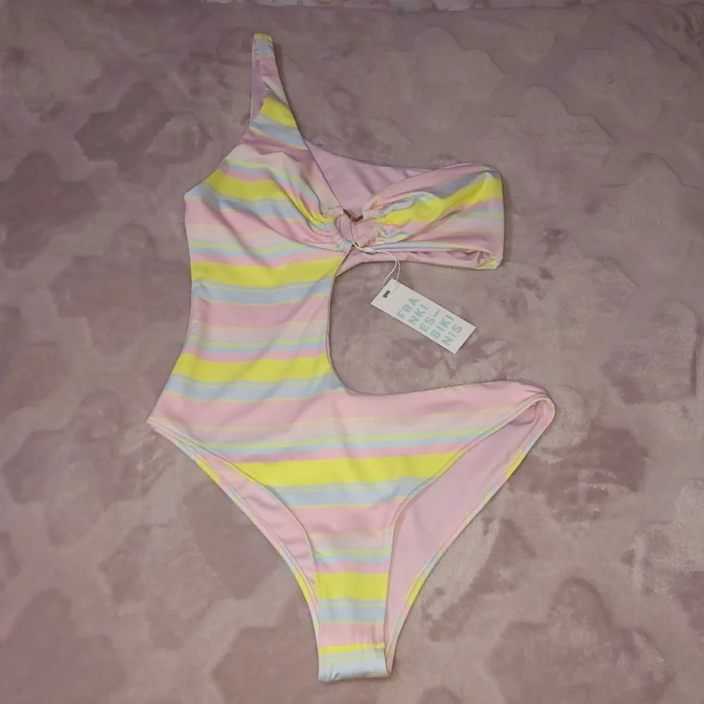 BRAND NEW Frankies Bikinis Seraphina Summer Stripe One Piece